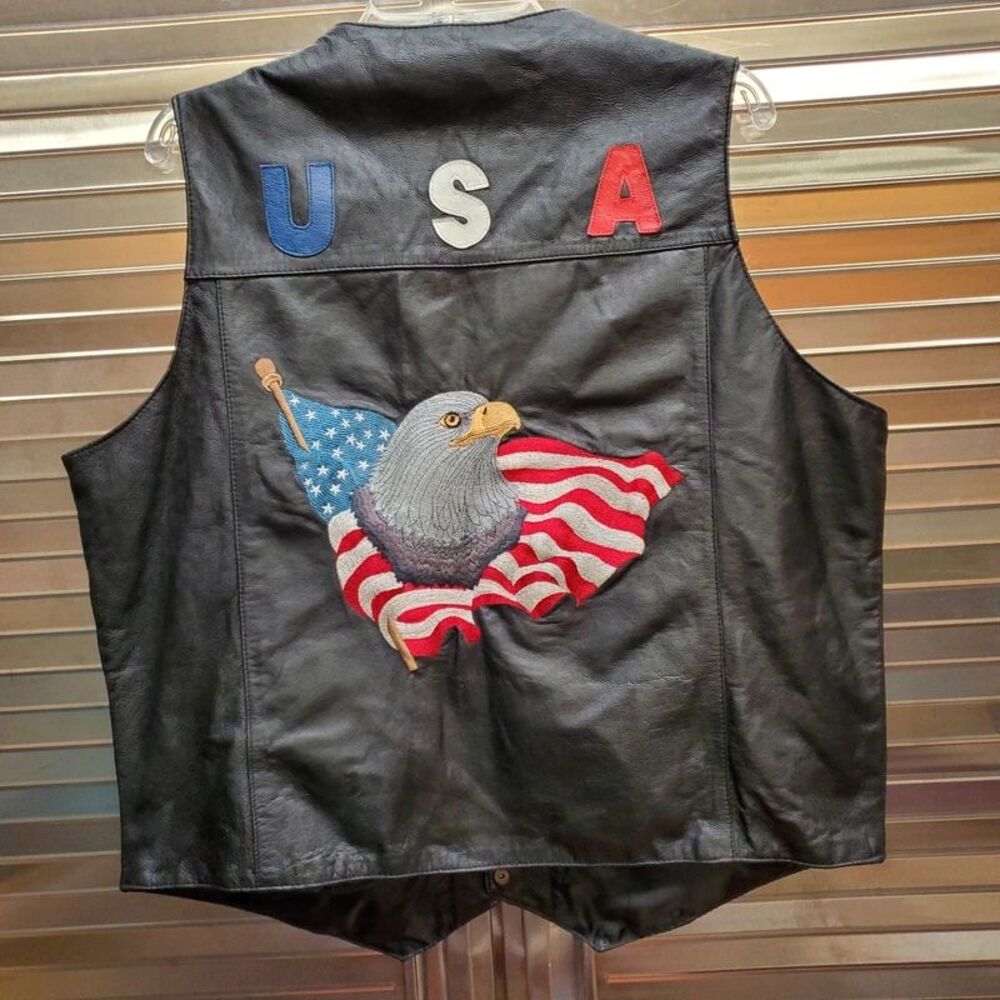 Leather World Leather Biker Vest